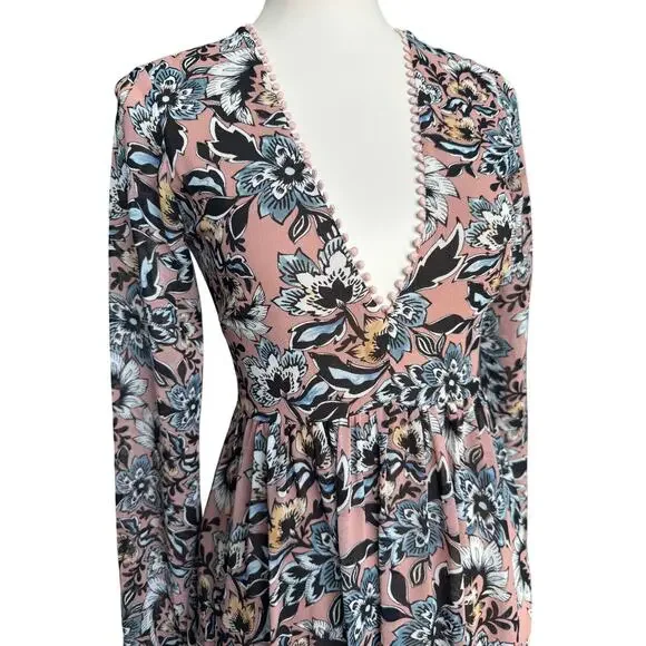 REVOLVE For Love and Lemons Gracie Floral Long Sleeve Maxi Dress Size Small - Picture 7 of 10